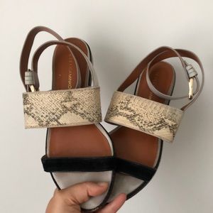 Rebecca Minkoff Flat Leather Suede Sandals